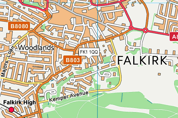 FK1 1QQ map - OS VectorMap District (Ordnance Survey) FK1 1QQ map - OS VectorMap District (Ordnance Survey)
