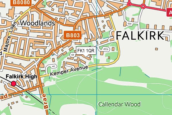 FK1 1QR map - OS VectorMap District (Ordnance Survey) FK1 1QR map - OS VectorMap District (Ordnance Survey)