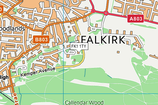 FK1 1TY map - OS VectorMap District (Ordnance Survey) FK1 1TY map - OS VectorMap District (Ordnance Survey)