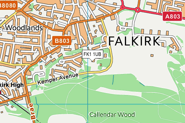 FK1 1UB map - OS VectorMap District (Ordnance Survey) FK1 1UB map - OS VectorMap District (Ordnance Survey)