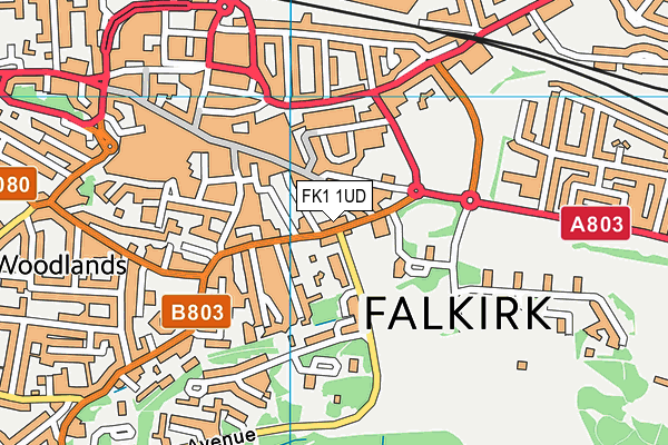 FK1 1UD map - OS VectorMap District (Ordnance Survey) FK1 1UD map - OS VectorMap District (Ordnance Survey)