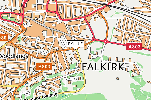 FK1 1UE map - OS VectorMap District (Ordnance Survey) FK1 1UE map - OS VectorMap District (Ordnance Survey)