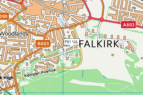 FK1 1UL map - OS VectorMap District (Ordnance Survey) FK1 1UL map - OS VectorMap District (Ordnance Survey)