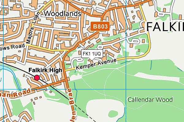 FK1 1UQ map - OS VectorMap District (Ordnance Survey)