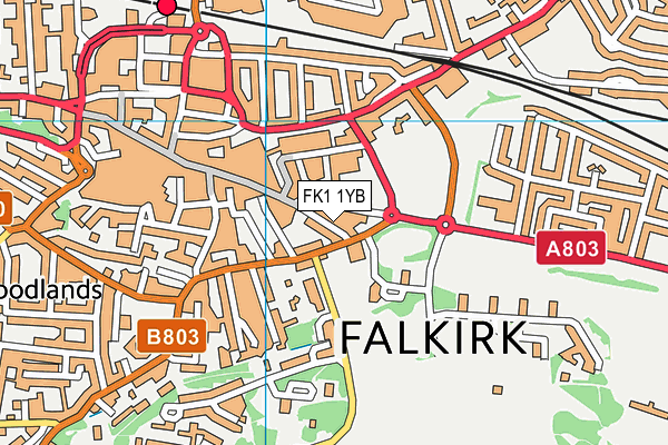 FK1 1YB map - OS VectorMap District (Ordnance Survey) FK1 1YB map - OS VectorMap District (Ordnance Survey)