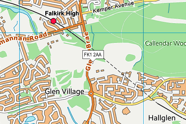 FK1 2AA map - OS VectorMap District (Ordnance Survey) FK1 2AA map - OS VectorMap District (Ordnance Survey)