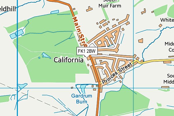 FK1 2BW map - OS VectorMap District (Ordnance Survey) FK1 2BW map - OS VectorMap District (Ordnance Survey)