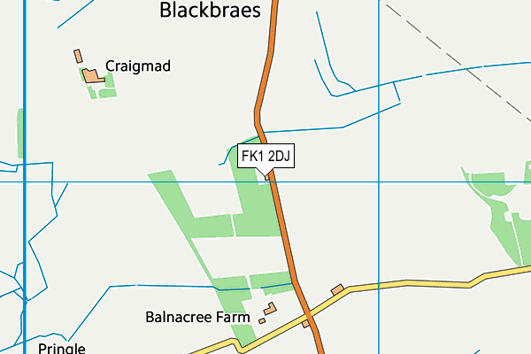 FK1 2DJ map - OS VectorMap District (Ordnance Survey) FK1 2DJ map - OS VectorMap District (Ordnance Survey)