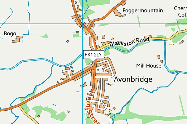 FK1 2LY map - OS VectorMap District (Ordnance Survey)