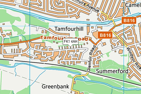FK1 4AH map - OS VectorMap District (Ordnance Survey)