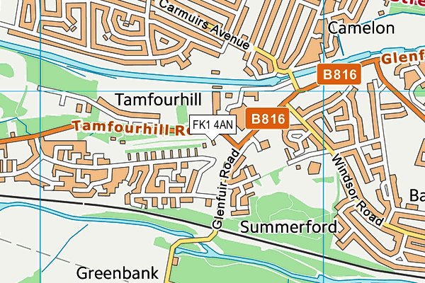 FK1 4AN map - OS VectorMap District (Ordnance Survey) FK1 4AN map - OS VectorMap District (Ordnance Survey)
