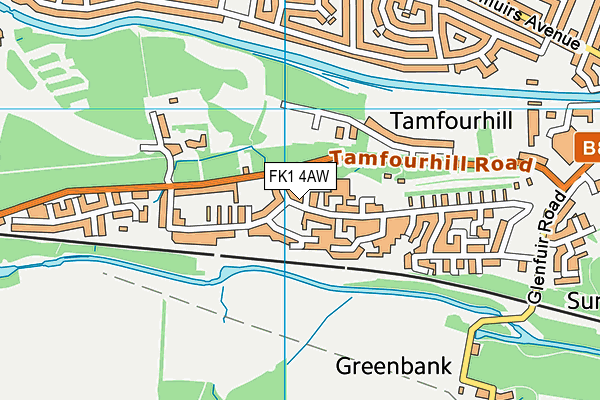 FK1 4AW map - OS VectorMap District (Ordnance Survey) FK1 4AW map - OS VectorMap District (Ordnance Survey)