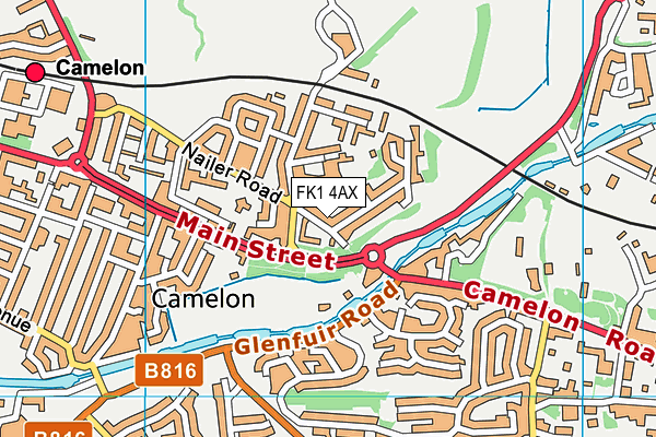 FK1 4AX map - OS VectorMap District (Ordnance Survey) FK1 4AX map - OS VectorMap District (Ordnance Survey)