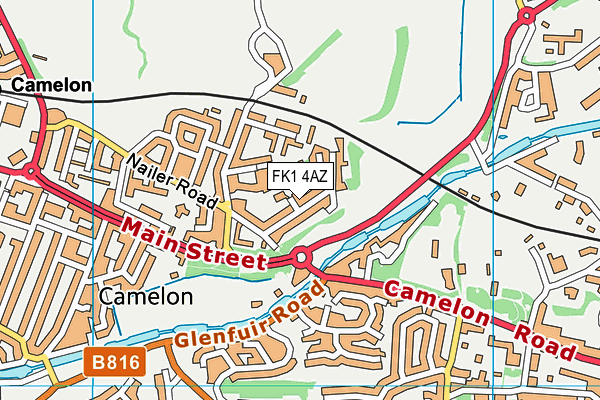 FK1 4AZ map - OS VectorMap District (Ordnance Survey)