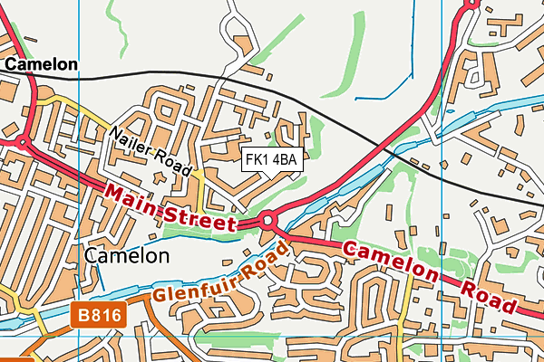 FK1 4BA map - OS VectorMap District (Ordnance Survey) FK1 4BA map - OS VectorMap District (Ordnance Survey)
