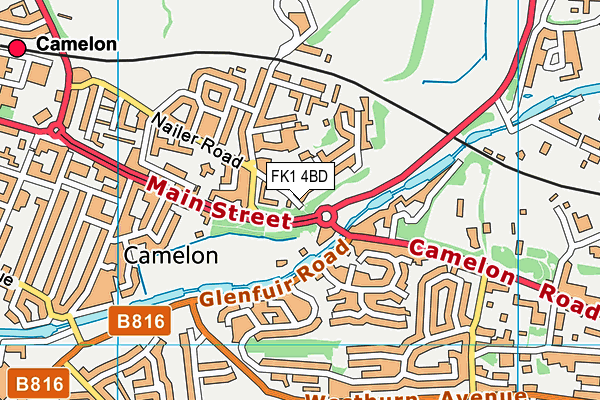 FK1 4BD map - OS VectorMap District (Ordnance Survey) FK1 4BD map - OS VectorMap District (Ordnance Survey)