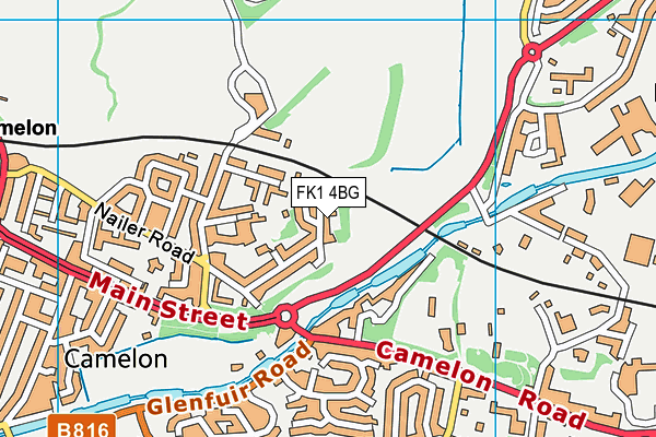 FK1 4BG map - OS VectorMap District (Ordnance Survey) FK1 4BG map - OS VectorMap District (Ordnance Survey)