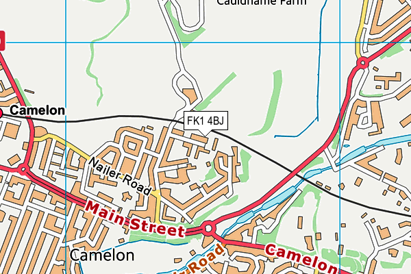 FK1 4BJ map - OS VectorMap District (Ordnance Survey) FK1 4BJ map - OS VectorMap District (Ordnance Survey)