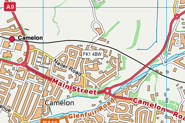 FK1 4BW map - OS VectorMap District (Ordnance Survey) FK1 4BW map - OS VectorMap District (Ordnance Survey)