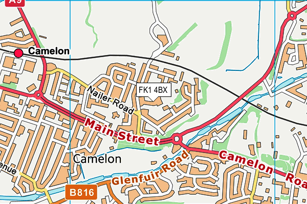 FK1 4BX map - OS VectorMap District (Ordnance Survey) FK1 4BX map - OS VectorMap District (Ordnance Survey)
