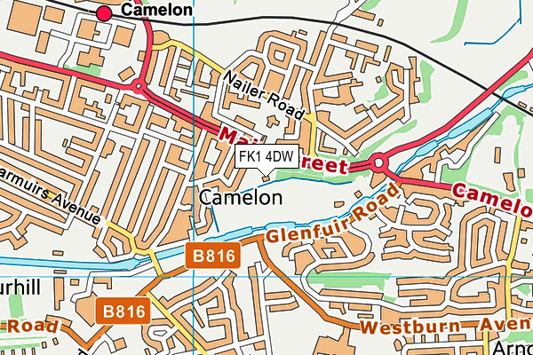 FK1 4DW map - OS VectorMap District (Ordnance Survey) FK1 4DW map - OS VectorMap District (Ordnance Survey)