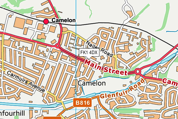 FK1 4DX map - OS VectorMap District (Ordnance Survey) FK1 4DX map - OS VectorMap District (Ordnance Survey)