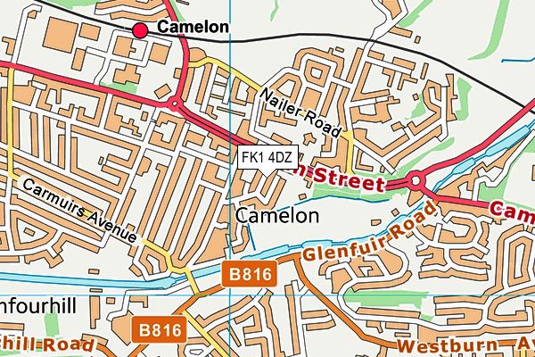 FK1 4DZ map - OS VectorMap District (Ordnance Survey) FK1 4DZ map - OS VectorMap District (Ordnance Survey)