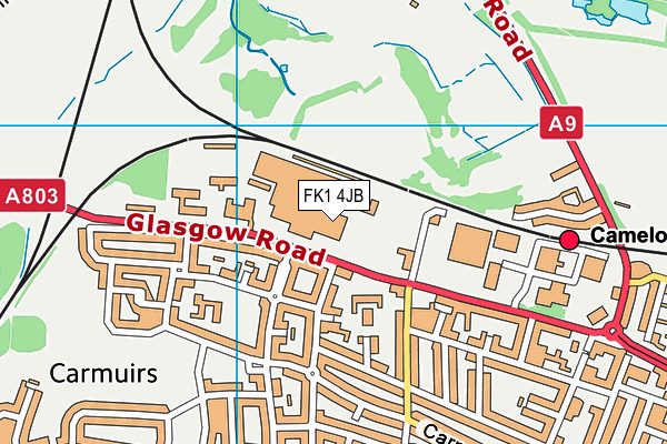 FK1 4JB map - OS VectorMap District (Ordnance Survey) FK1 4JB map - OS VectorMap District (Ordnance Survey)