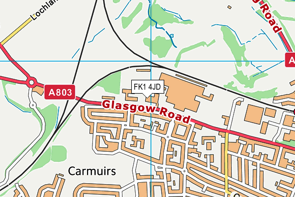 FK1 4JD map - OS VectorMap District (Ordnance Survey) FK1 4JD map - OS VectorMap District (Ordnance Survey)