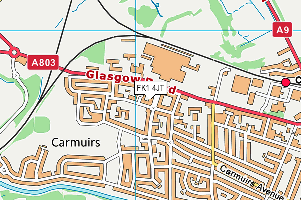 FK1 4JT map - OS VectorMap District (Ordnance Survey)