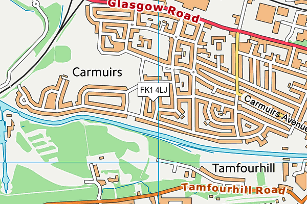 FK1 4LJ map - OS VectorMap District (Ordnance Survey) FK1 4LJ map - OS VectorMap District (Ordnance Survey)