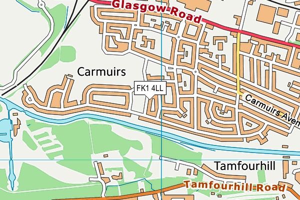 FK1 4LL map - OS VectorMap District (Ordnance Survey) FK1 4LL map - OS VectorMap District (Ordnance Survey)