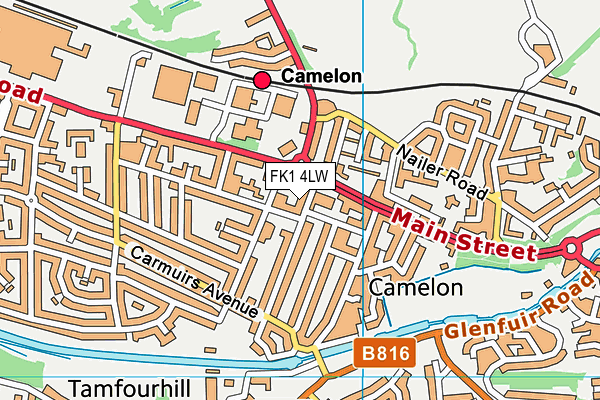 FK1 4LW map - OS VectorMap District (Ordnance Survey) FK1 4LW map - OS VectorMap District (Ordnance Survey)