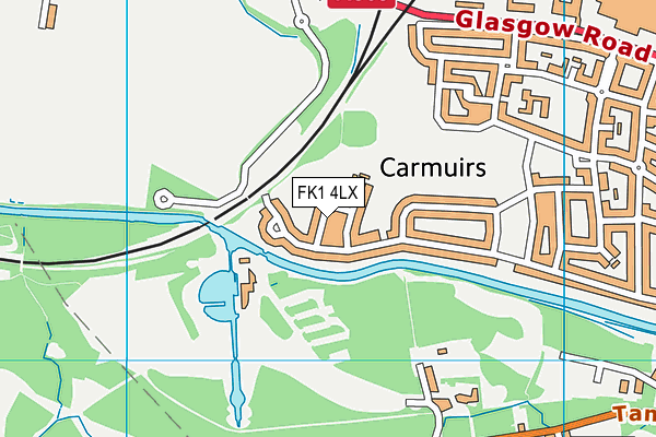 FK1 4LX map - OS VectorMap District (Ordnance Survey) FK1 4LX map - OS VectorMap District (Ordnance Survey)
