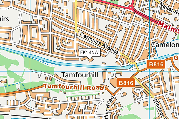 FK1 4NW map - OS VectorMap District (Ordnance Survey) FK1 4NW map - OS VectorMap District (Ordnance Survey)