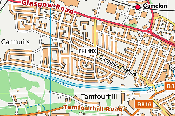 FK1 4NX map - OS VectorMap District (Ordnance Survey) FK1 4NX map - OS VectorMap District (Ordnance Survey)