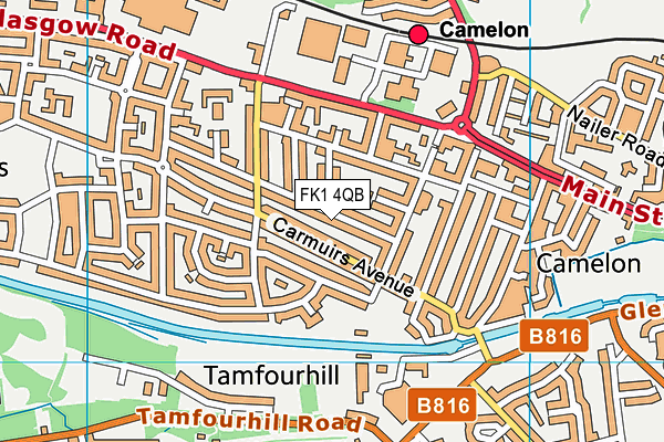 FK1 4QB map - OS VectorMap District (Ordnance Survey) FK1 4QB map - OS VectorMap District (Ordnance Survey)