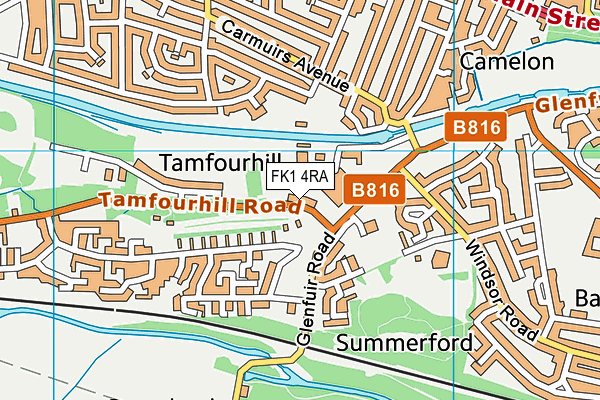 FK1 4RA map - OS VectorMap District (Ordnance Survey) FK1 4RA map - OS VectorMap District (Ordnance Survey)