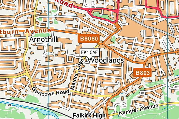 FK1 5AF map - OS VectorMap District (Ordnance Survey) FK1 5AF map - OS VectorMap District (Ordnance Survey)