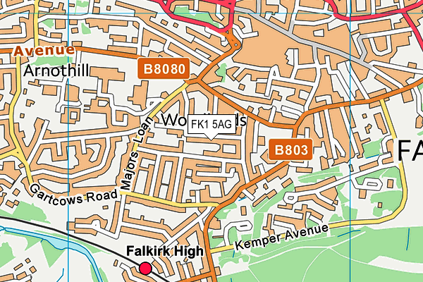 FK1 5AG map - OS VectorMap District (Ordnance Survey) FK1 5AG map - OS VectorMap District (Ordnance Survey)