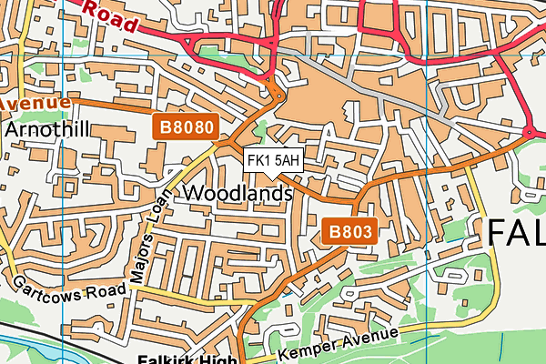 FK1 5AH map - OS VectorMap District (Ordnance Survey) FK1 5AH map - OS VectorMap District (Ordnance Survey)