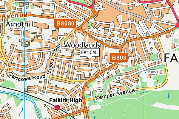 FK1 5AL map - OS VectorMap District (Ordnance Survey) FK1 5AL map - OS VectorMap District (Ordnance Survey)