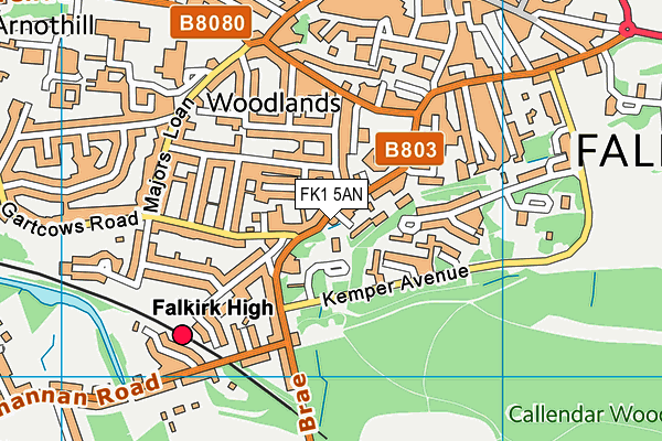 FK1 5AN map - OS VectorMap District (Ordnance Survey) FK1 5AN map - OS VectorMap District (Ordnance Survey)