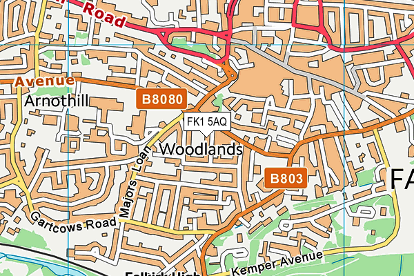 FK1 5AQ map - OS VectorMap District (Ordnance Survey) FK1 5AQ map - OS VectorMap District (Ordnance Survey)