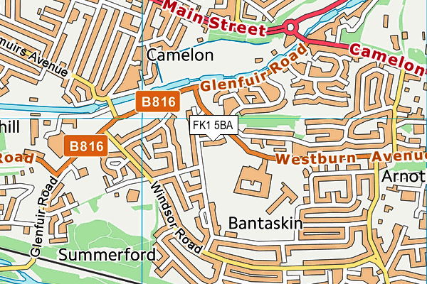 FK1 5BA map - OS VectorMap District (Ordnance Survey) FK1 5BA map - OS VectorMap District (Ordnance Survey)