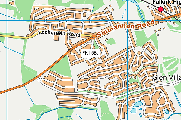 FK1 5BJ map - OS VectorMap District (Ordnance Survey) FK1 5BJ map - OS VectorMap District (Ordnance Survey)