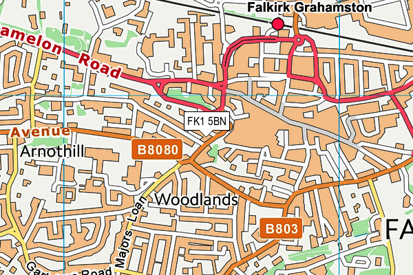 FK1 5BN map - OS VectorMap District (Ordnance Survey) FK1 5BN map - OS VectorMap District (Ordnance Survey)