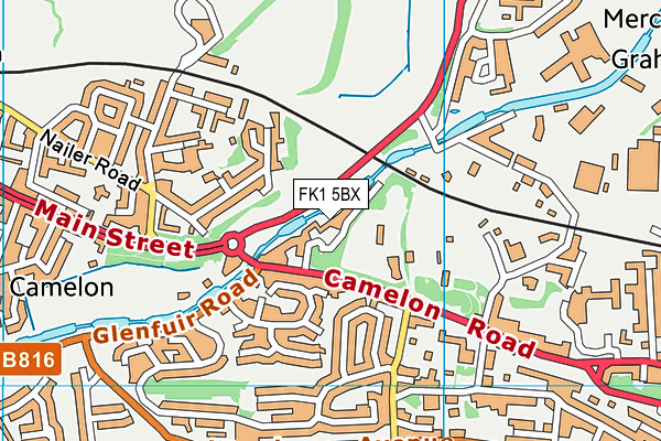 FK1 5BX map - OS VectorMap District (Ordnance Survey) FK1 5BX map - OS VectorMap District (Ordnance Survey)