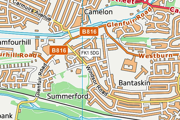 FK1 5DG map - OS VectorMap District (Ordnance Survey)