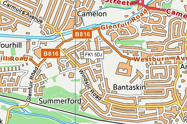 FK1 5DJ map - OS VectorMap District (Ordnance Survey) FK1 5DJ map - OS VectorMap District (Ordnance Survey)